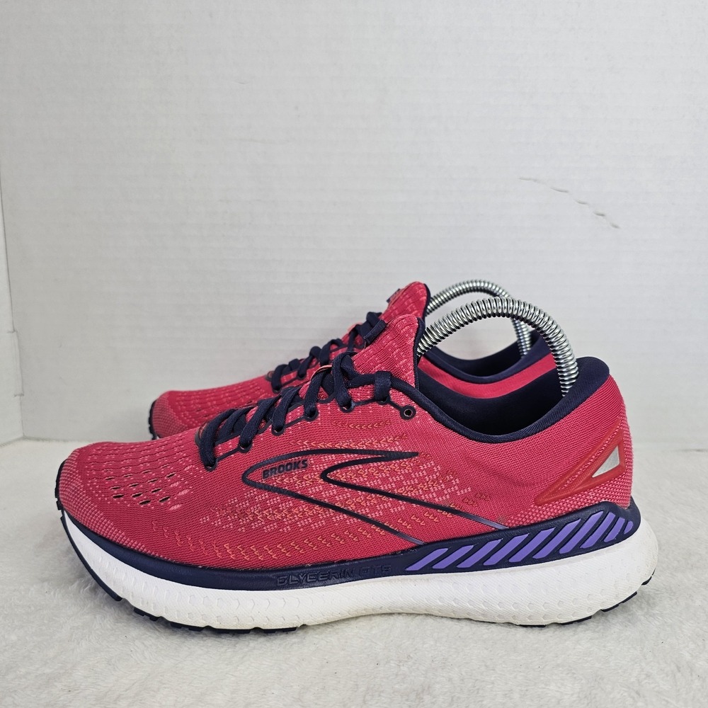 Brooks Glycerin GTS 19 Running Shoes Womens 9B Pink Purple Lightweight Sneakers